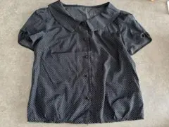 ウィルセレクション　ドット　半袖　ブラウス