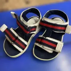 グッチGucci ベビーサンダル ネイビー/ホワイト/レッド 20 12.6cm