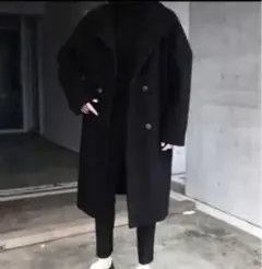 チェスターコート ロングコート 韓国 黒