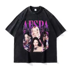 aespa エスパ ヴィンテージ加工 Ｔシャツ 半袖 XL