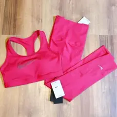 ナイキ NIKE ブラトップ & トレーニングレギンス セット Lサイズ ピンク