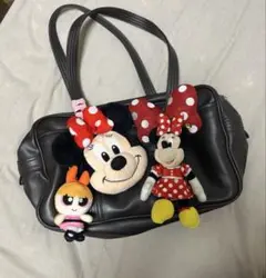 スクバ革 イーストボーイ ミニーキーホルダー リボン パスケース パワパフ jk