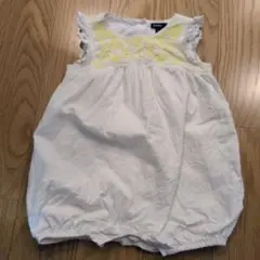 babyGap 刺繍入りロンパース 6-12ヶ月　サイズ70　※一部やぶれあり
