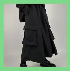 【トレンド】モード 袴 ワイドパンツ シンプル ユニセックス 着回し