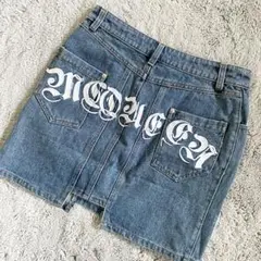 ALEXANDER McQUEEN デニムスカート ロゴ刺繍
