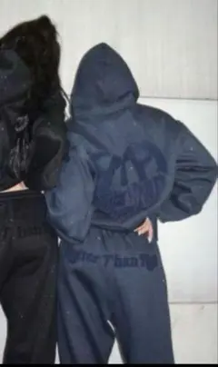 HTH glitter heart logo hoodie セットアップ