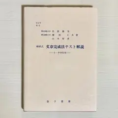 【状態良】精研式　文章完成法テスト解説　小・中学生用　SCT・BG版　書き込み無