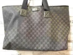 ★レア 希少 大容量★ GUCCI グッチ GGキャンパス レザー トートバッグ