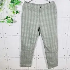 【CLOSSHI】クロッシー 裏起毛チェックパンツ あったか (M)