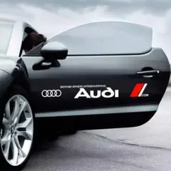 《Audi》ステッカー (ホワイト、ブラック)