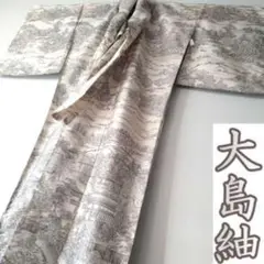 【新品・正絹】25万円 白大島紬 仮縫い着物 お仕立て前