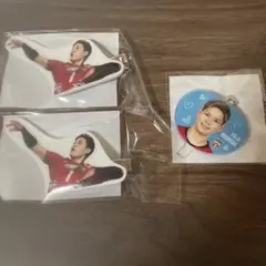 西田有志選手　キーホルダーと前髪クリップ2個