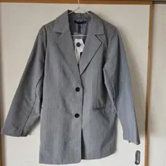 Heather ストライプ テーラードジャケット グレー新品未使用品