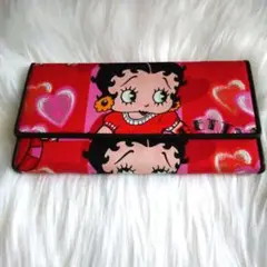 ☆ベティーップ☆三つ折り長財布 赤色 派手目 ❤️