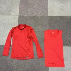 サッカー インナー2点セット 赤