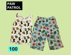 ✨PAW PATROL 総柄 タンクトップ パンツ セット 100cm