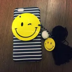 新品未使用！ミラー付き　スマイルくん　iPhoneケース 6s