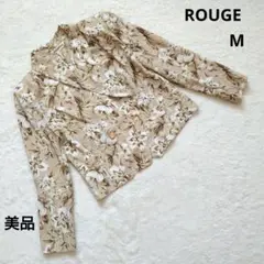 美品 ROUGE ルージュ ベージュ 花柄 ジャケット M