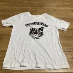 猫プリント　半袖　Mサイズ　白