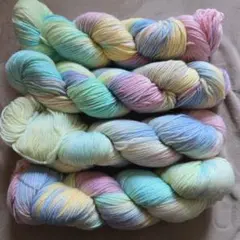 【新品】メリノウール100%　やわらか毛糸　編み物　手芸　マルチカラー　400g