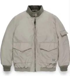【美品】ワコマリア B15 フライトジャケット Mグレー シルク混 WACKO MARIA/MA-1 FLIGHT JACKET（GRAY）［MA-1フライトJKT-23