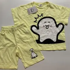 新品　綿100% しなぷしゅ　セットアップ　パジャマ 100 黄色　イエロー