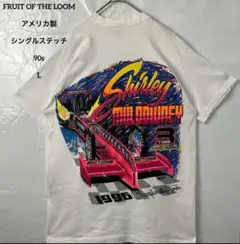 フルーツオブザルーム アメリカ製 シングルステッチ　90s古着 ホワイトTシャツ