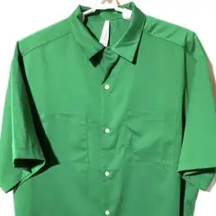 HALHAM L XL 半袖 無地 緑 グリーン シャツ