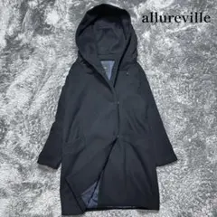 アルアバイル　ウール　フーデットコート　ブラック　S相当　美品