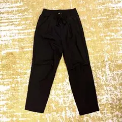 Aloalo 黒 ストレートパンツ ドローストリング