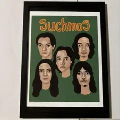(A4額付き)サチモス suchmos イラスト/竹内俊太郎 タワレコポスター風
