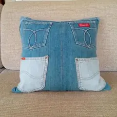 デニムリメーククッションカバー