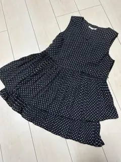 ELLE ドット柄　フリルワンピース