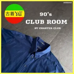 90's CLUB ROOMシャツUS古着80'sPINPOINT OXFORD