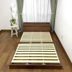 1箇所以外極めて美品!☆タンスのゲン☆低床コンセント付きセミダブルサイズベッド!