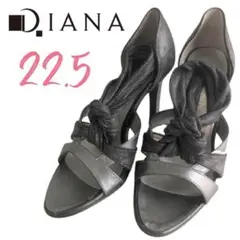 DIANA ダイアナ ピンヒールパンプス サンダル 布ベルト 22.5