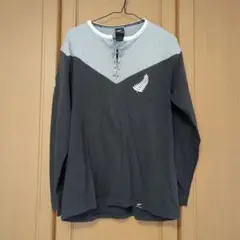 【ビンテージ】adidas ALL BLACKS 長袖Ｓ グレー/ブラック