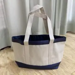 F.A.G.E. ミニトートバッグ ベージュ×ネイビー