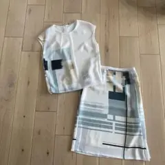 さらにお値下げ！超美品▪近年物︎ハナエモリ▪︎夏の涼やかセットアップ▪︎38