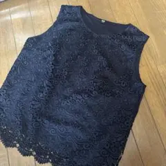 レース ノースリーブ トップス