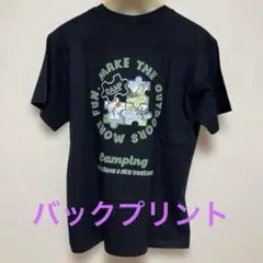 キャンプテーマ Tシャツ Mサイズ ブラック