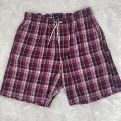NOAH 23SS Plaid Drawstring Short ピンク　XL
