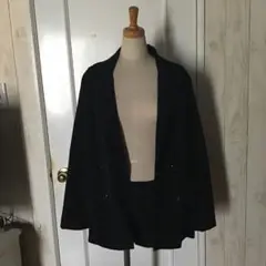 黒のダブルブレストジャケットとショートパンツセット　EGOIST