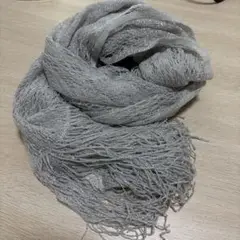 シルバー 花柄 レース ストール