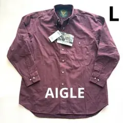 未使用タグ付 エーグル ロングスリーブシャツ Lメンズ AIGLE
