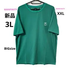 新品 3L MANFINITY 半袖 Tシャツ グリーン 大きいサイズ XXL