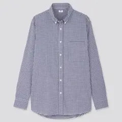 美品✨UNIQLO エクストラファインコットン チェックシャツ 長袖 Mサイズ