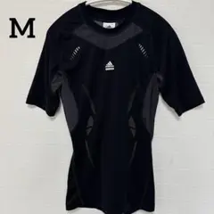 【adidas CLIMA COOL】ドライTシャツ　黒　M オシャレ　サッカー