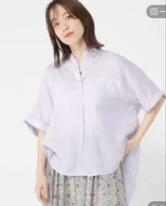 studio CLIP☆今季リネンドルマンシャツ　F ラベンダー　送料無料！