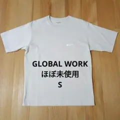 GLOBAL WORK　グローバルワーク　汗染み軽減TEE/ロゴ　グレージュ　S
